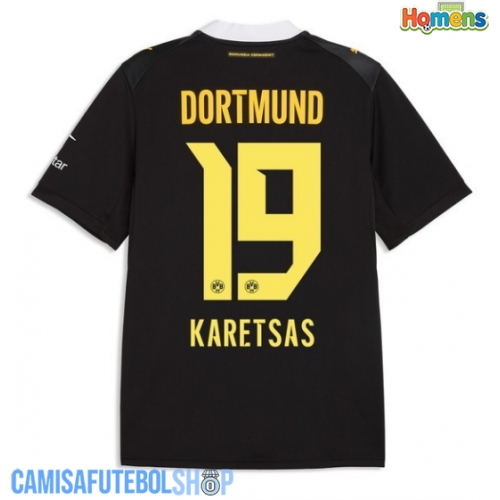 Camisa de time de futebol Borussia Dortmund Konstantinos Karetsas #19 Replicas 2º Equipamento 2026-27 Manga Curta